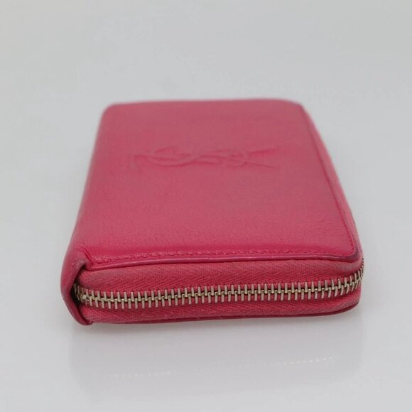 SAINT LAURENT Long Wallet Leather Pink Gold Auth yk19456 - Picture 5 of 16